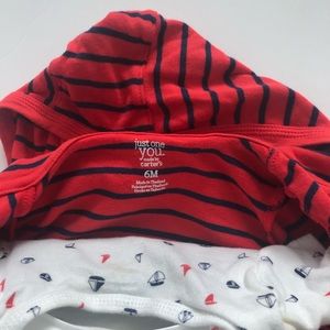 3 piece 6 months infant nautical outfit
